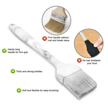 Stainless Steel Core Handle Sauce Butter Oil Cooking Meat Desserts Basting Brushes