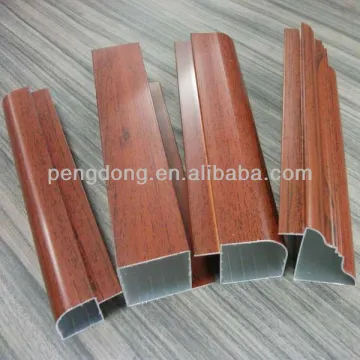 Best supplier of extruded imitation wood Aluminium profile in kitchen cabinet design