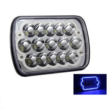 Universal 5X7 7X6" 45W Sealed Beam DRL Headlight Kits for Trucks - Western Star Blue LEDs