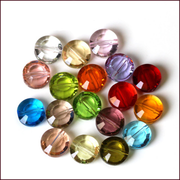 DIY Glass Beads Oblate Faceted 10MM