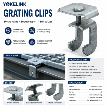 Stainless Steel 316 Grating Clips | HDG Carbon Steel Clamps | Drainage Grating Clamp