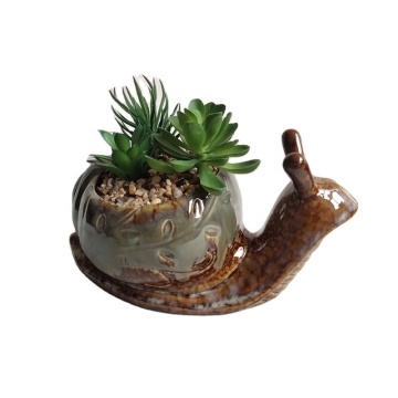 Ceramic Flower Pot Mold with Succulent Plants Grass Pot