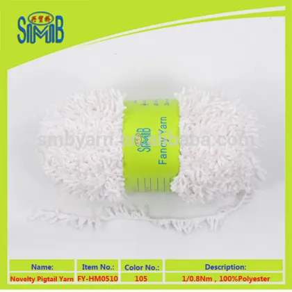 2016 yarn exporter new design 100% polyester new tail yarn low price yarn for knitting carpets