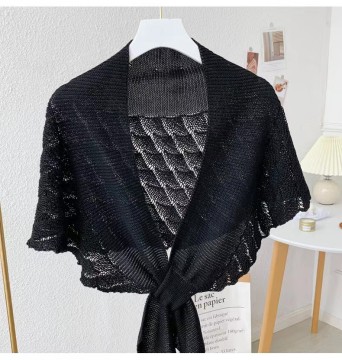 2024 New Solid Color Acrylic Knitted Blanket with Tassels for Sofa and Bed