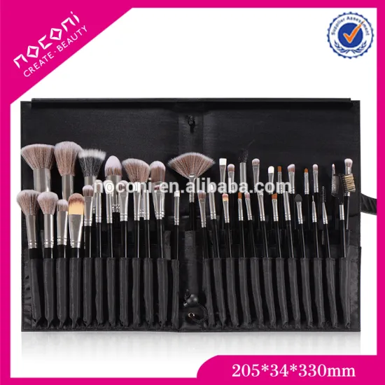 2016 Alibaba Best selling private label 42pcs synthetic hair makeup brush professional makeup brush with Black+ Silver color