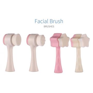 Pinceau facial en silicone hélicoïdal doublé double face