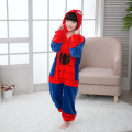 Diseño de Spiderman pijama con capucha de franela suave