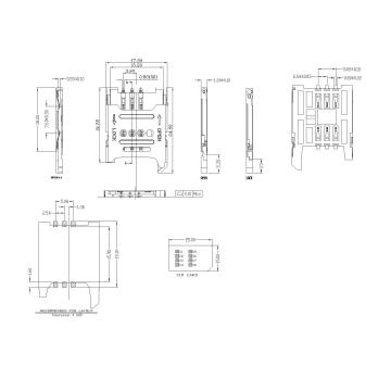 SIM Series 8Pin With Boss 1.80mm Height