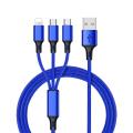 3-in-1 USB mobiele telefoon oplaadkabel