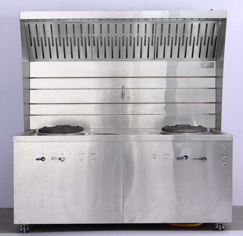 KHPH-182 Double cooktop Oil smoke purification cooking cart