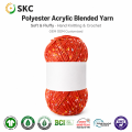 Polyester Akrilik Karışımlı Fantezi İplik Boyalı Yumuşak Kabarık Tüylenme Önleyici Aşınmaya Dirençli Bakteri Önleyici OE El Örgü Tığ DIY DIY