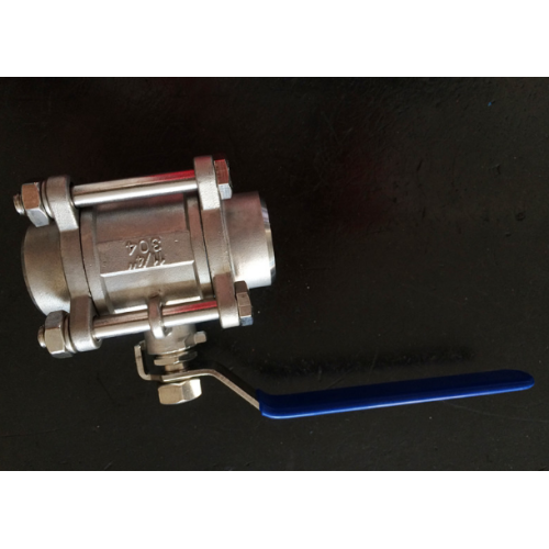 Sanitary Three Piece with Threaded Ball Valve