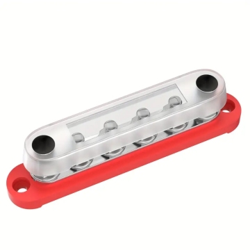 12V to 48V Power Distribution Block with Cover and Terminal Studs