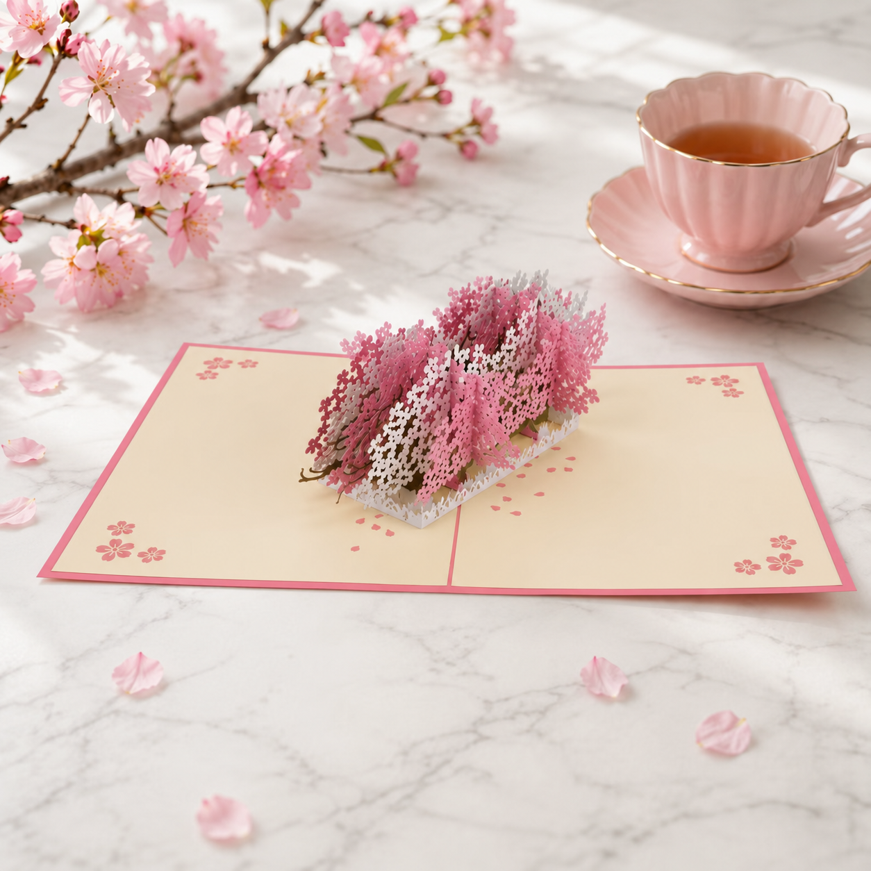 Cherry Blossom Pop Up Card  