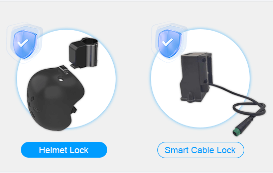 helmet lock and cable lock
