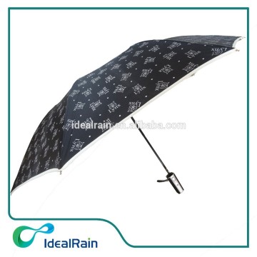 2 fold full over print and white pipping windproof new umbrella