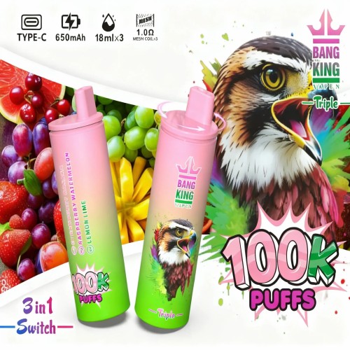 Bang king 100k puff 3in1 vape terbaik
