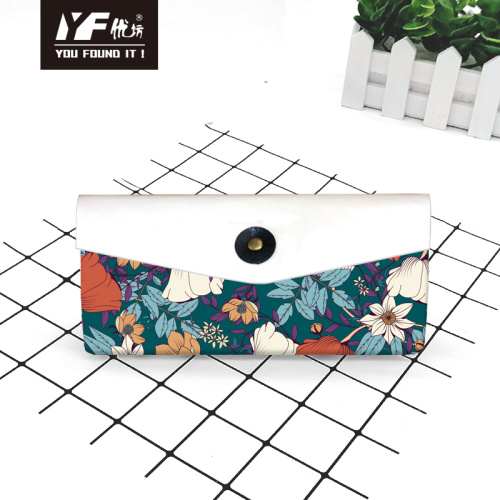 Custom flower style PU leather pencil case & bag handbags multifunctional bag