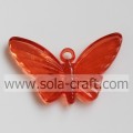 Many Of Acrylic Butterfly Transparent Beads Plastic Stripe Bowtie trimming