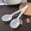 White PP Disposable Plastic Fork Dessert Spoon