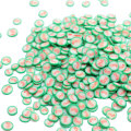 Nuova decorazione natalizia Polymer Clay Candy Cane Sprinkles 6MM Forma rotonda Argilla morbida Candy Cane Fetta Confetti Slime Fillers