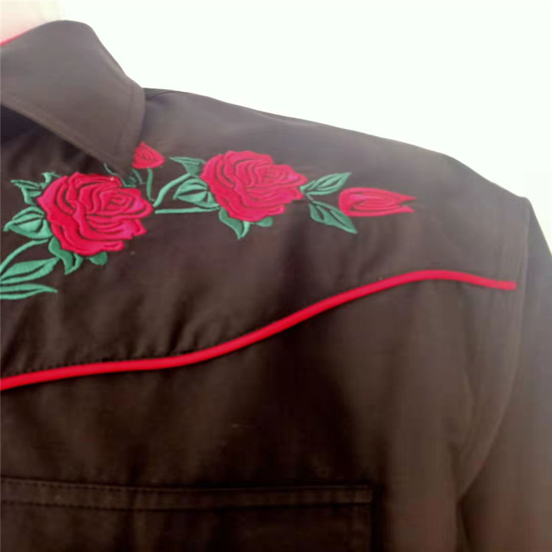 Men S Embroidery Long Sleeve Shirt