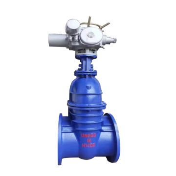 Electric Cast Iron Gate Valve Flanged Non Rising Stem Hard Seal Wedge Gate Valve