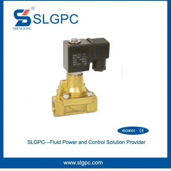 Pilot operatd brass PU225-04S 1/2 inch solenoid steam control valve