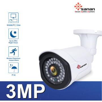 3MP TVI IP66 Waterproof Bullet Camera