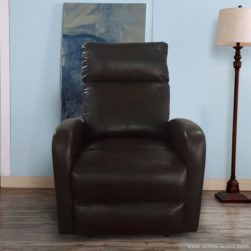 Leather Single Recliner 2 Points Massage Sofa