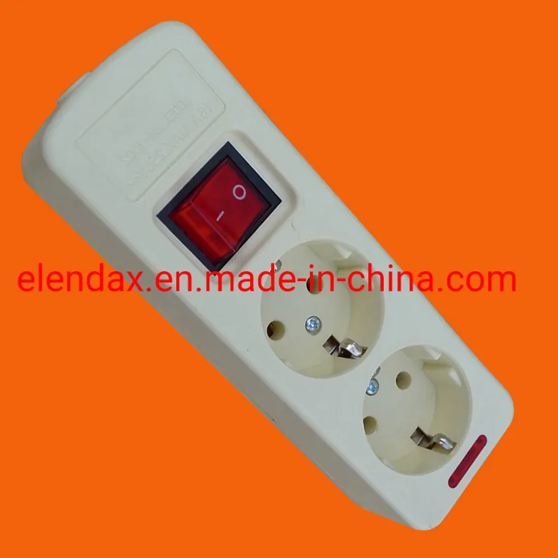 4-контактная удлинительная розетка европейского типа с заземлением (E5004E)