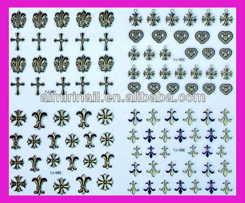 3D crystal logo nail art sticker decals YD091-096