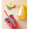 double-layer plastic anti-drop water cup cute drink cup