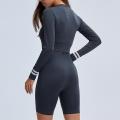 Tight Running Seamless Langarm Shorts Hosen Set