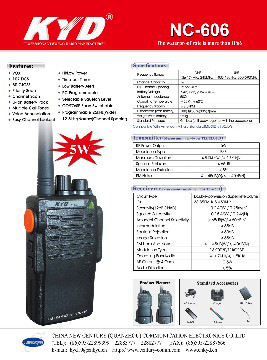 portable two way radio with PC programmable