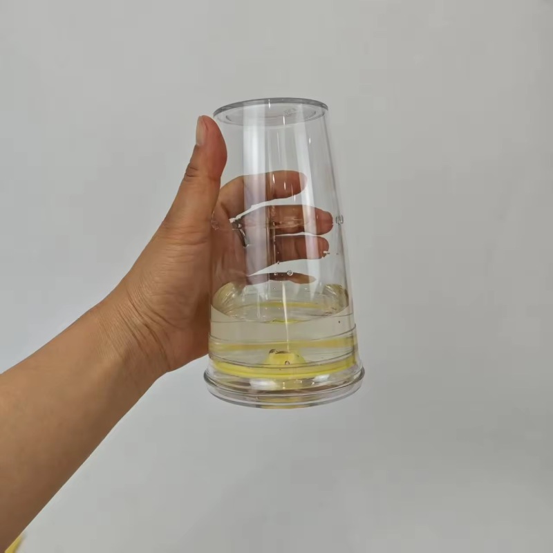 Colorful Transparent Plastic Tumbler with Straw