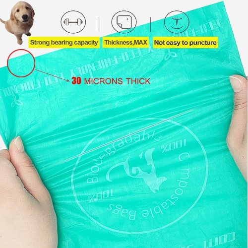 Bolsas de caca de desechos de perros de maicena biodegradables