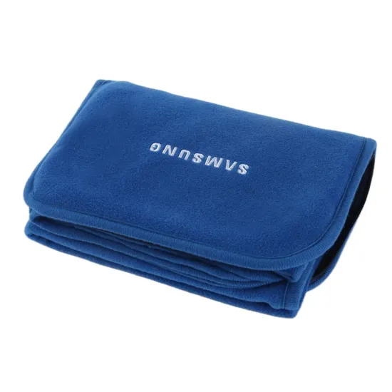 High quality polar fleece multi-function embroidery gift pillow blanket custom logo blanket soft
