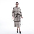 Fashion Plaid cashmere overcoat