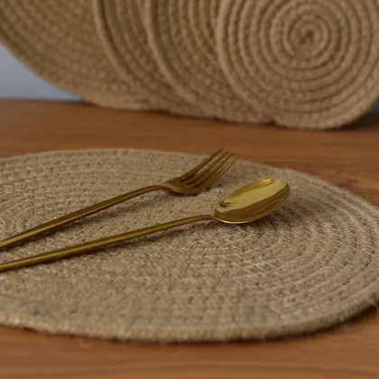 anti-slip Jute flax wholesale coffe mat