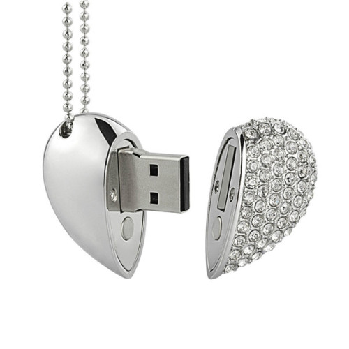 Jewelry Luxury Heart Shape Usb Memory Stick