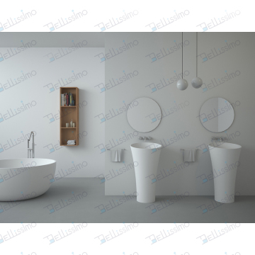 Pedestal basin ,New Design Sink Manufacturer Round Stone Basin BS-8507