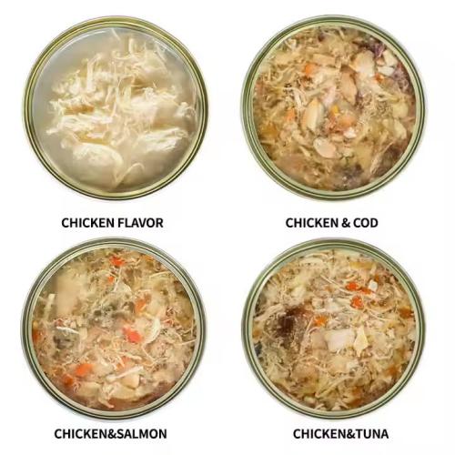 Ingredientes naturais alimentos enlatados de gato para nutricional diário