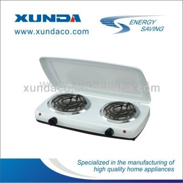 2 burner hot plate with cover