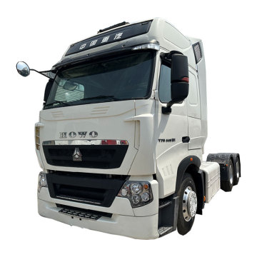 Used SINOTRUK CNG Gas HOWO T7 Tractor Truck With Airbag Axle For Sale