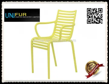 Replica Philippe Starck stackable armrest driade pipe armchair with horizontal element
