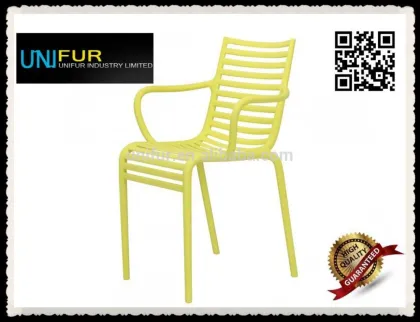 Replica Philippe Starck stackable armrest driade pipe armchair with horizontal element