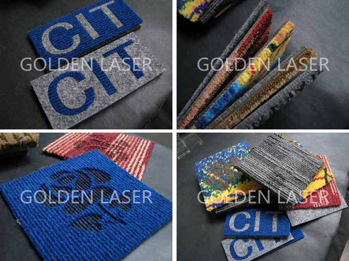 laser cut carpet sample