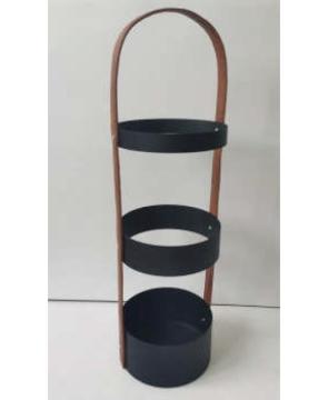 2024 Black Metal Umbrella Stand: Modern Home Decor Organizer