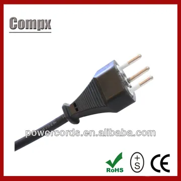 10A 16A 250V 3pin Swiss SEV power cord
